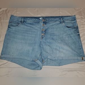 Old Navy High Rise Denim Shorts - Button Fly - Size 26